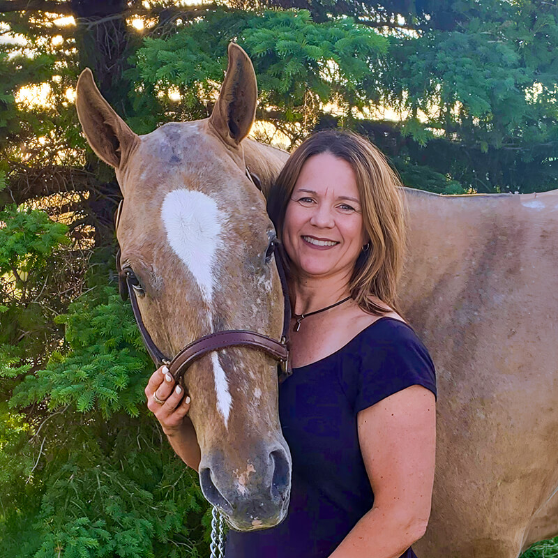 Amy and her horse Stover